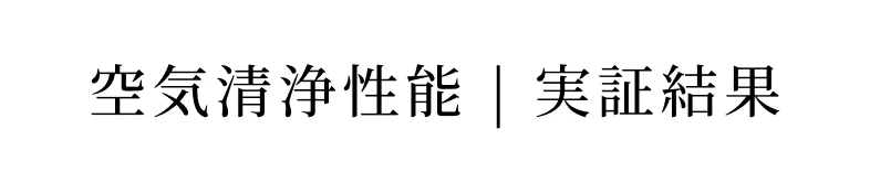 空気清浄性能|実証結果