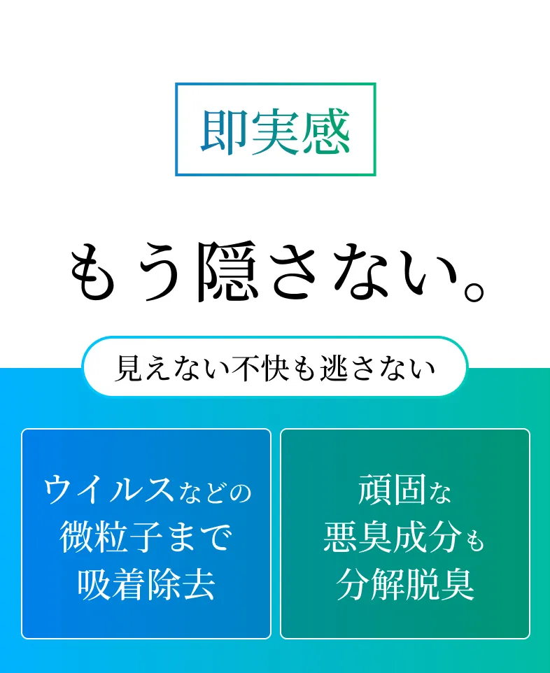 即実感 もう隠さない。