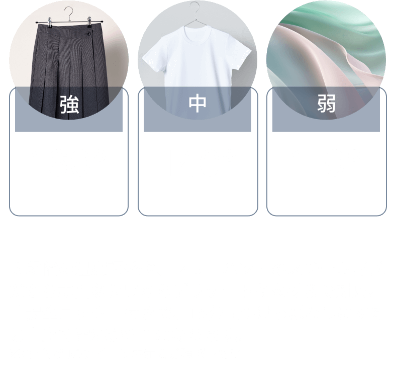 強160° 中140° 弱110° ３段階の温度調整や、フリーハンドのスチーム形式だから頑固なシワからデリケートな素材まで対応。「安全ロック」付きで、15分間つけっぱなしにすると自動で電源がOFFになります。※必ず衣類のアイロン表示をご確認下さい