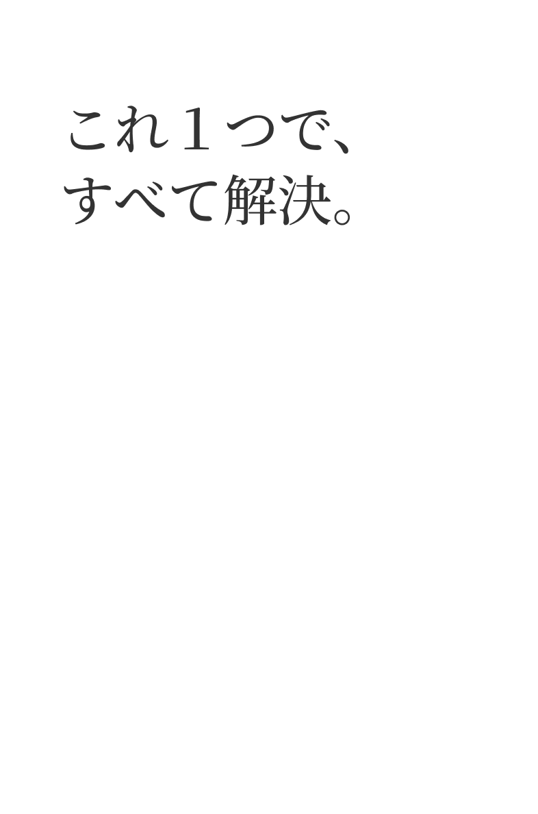 これ１つで、すべて解決。